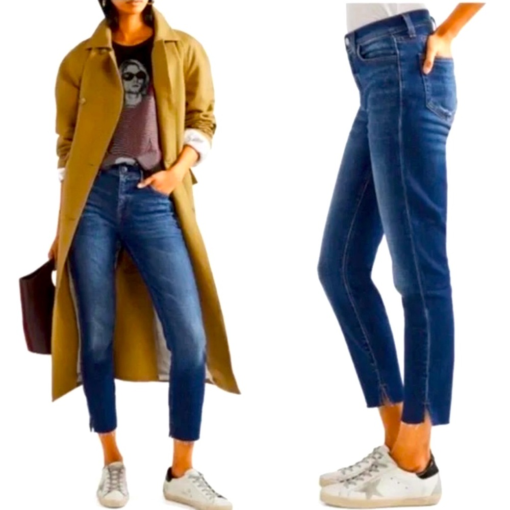 L’Agence Nicoline Slim High Rise Distressed Skinny Jeans In Diamond  Sz 25